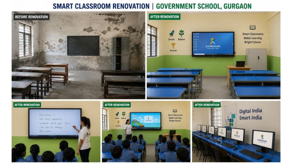 smart classrooms in Gurgaon government schools